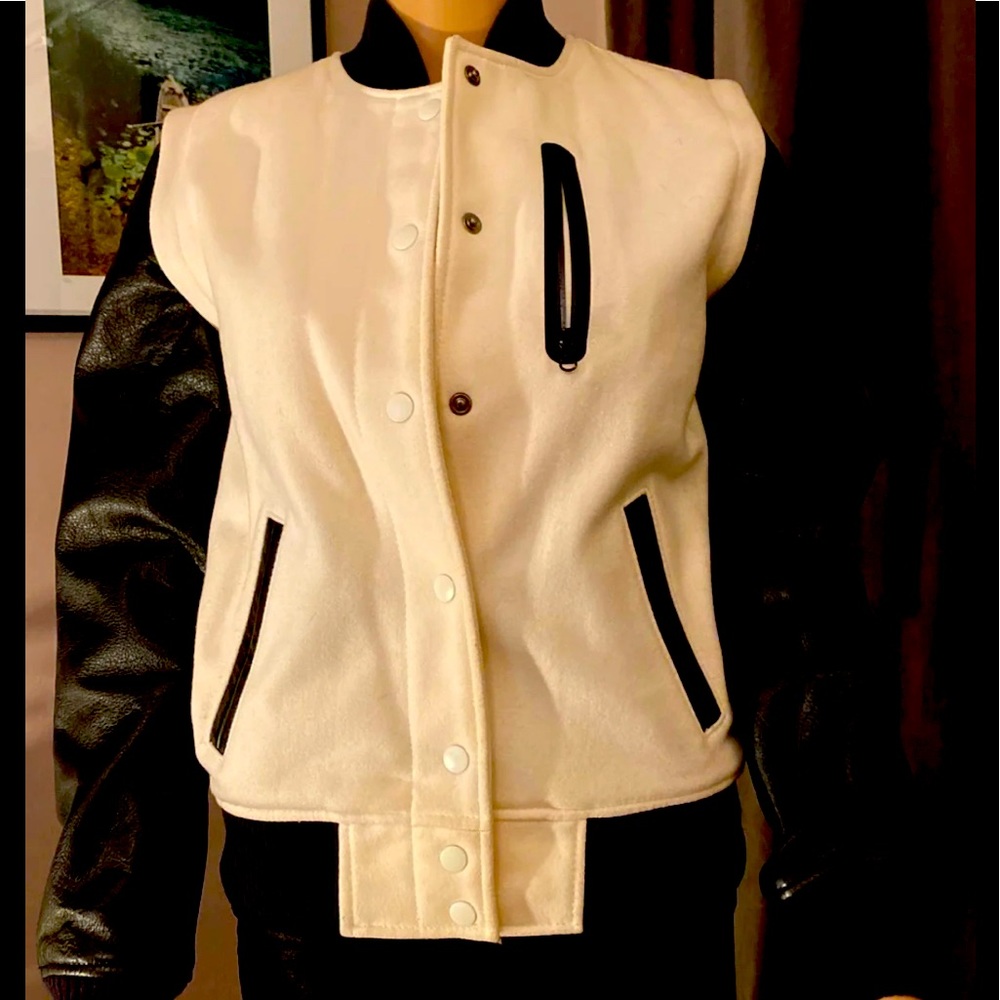 Jacket /vest wool and leather